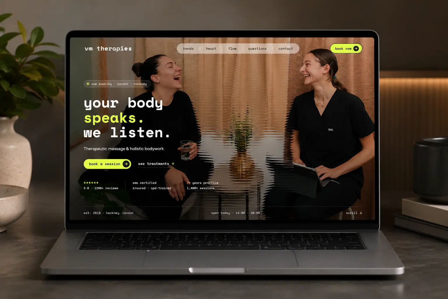 Booking Website for a Massage Clinic